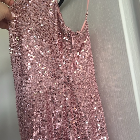 Greylin Pink Sequin Glitter Dress - Picture 4 of 5
